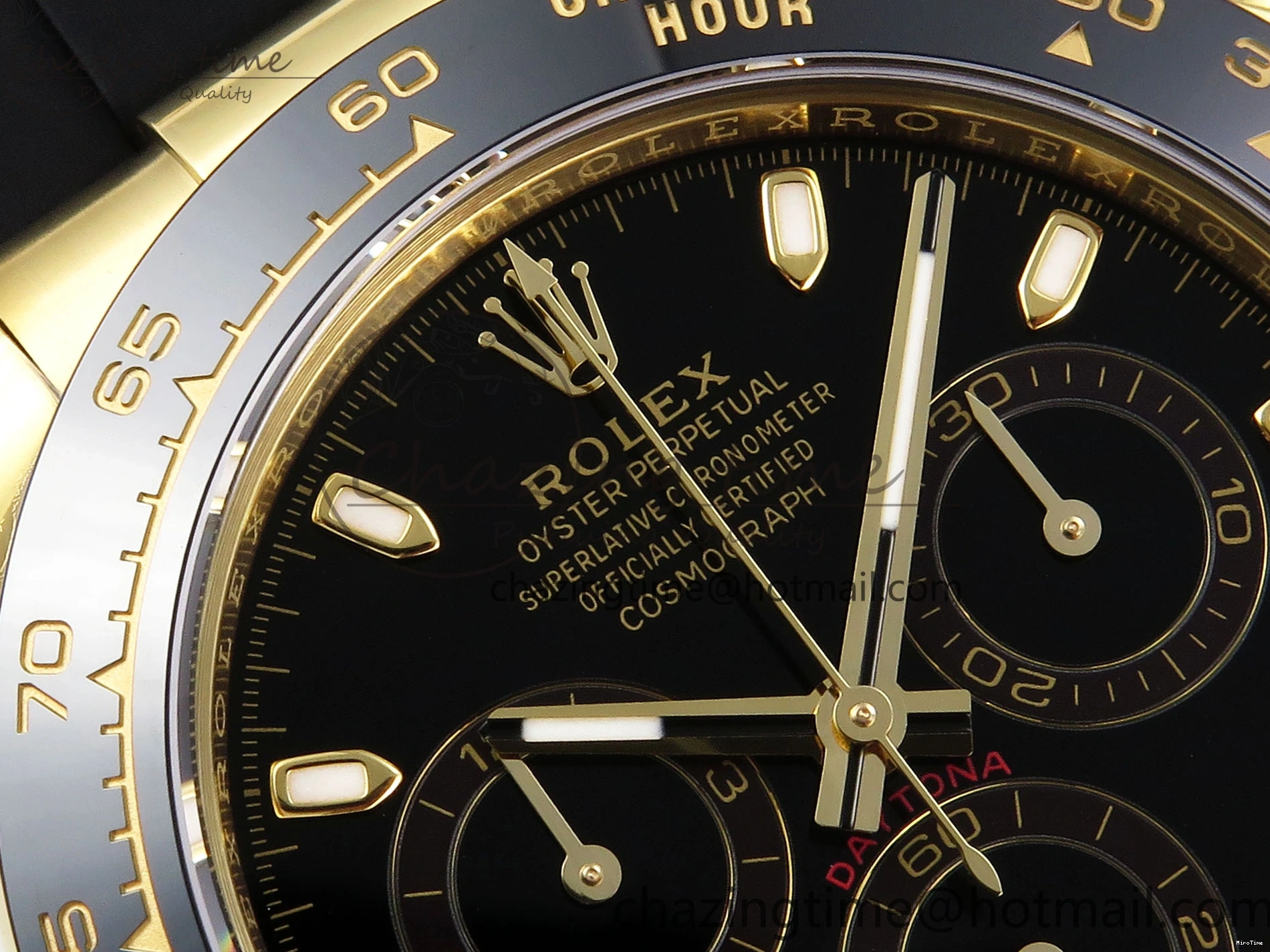 MiroTime 0106 DAYTONA 116518 APSF 1:1 BEST EDITION BLACK DIAL ON OYSTERFLEX RUBBER STRAP SH RelaxedFit 1782